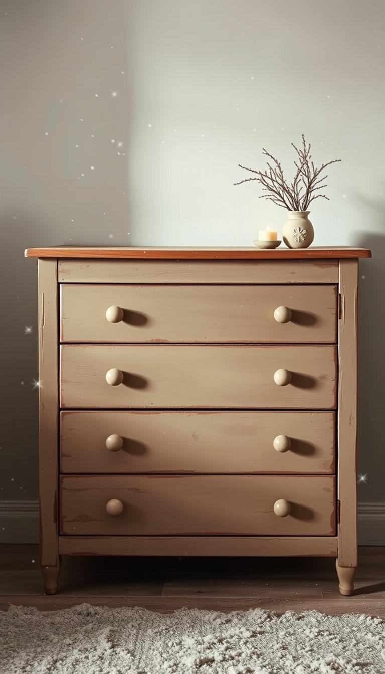 Kommode Makeover Kalkfarbe