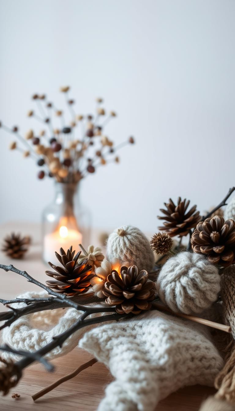 Winterdeko Naturmaterialien