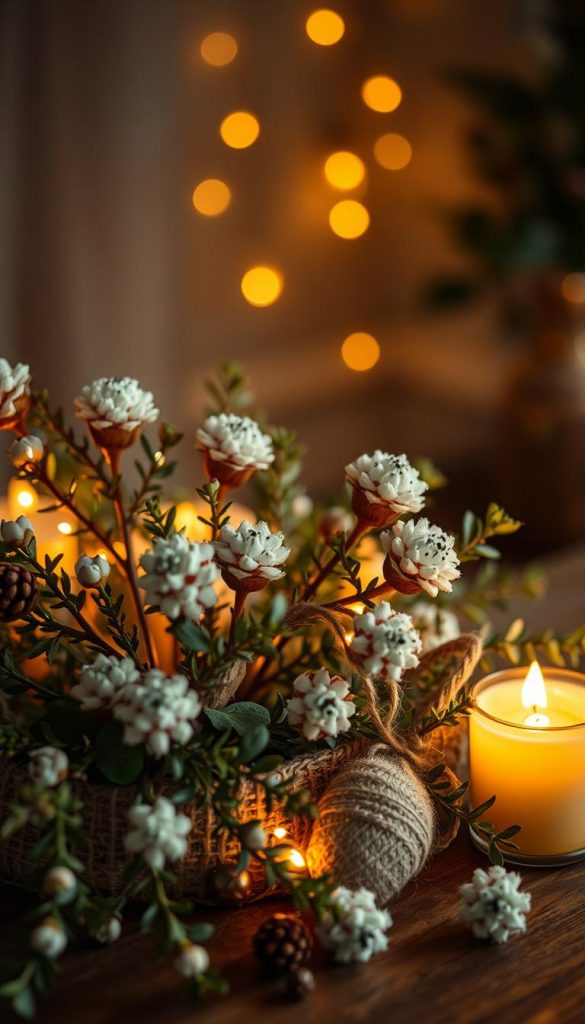 Zweige, Tannenzapfen und Eukalyptus in einem stimmungsvollen, natürlichen Arrangement. Warme, goldene Beleuchtung taucht das Motiv in einen gemütlichen, winterlichen Glanz. Sorgfältig platzierte Elemente wie Juteband und Glasspiegel verleihen dem Bild einen DIY-Charakter und einen Hauch von Glamour. Durch die Perspektive aus der Aufsicht und die Verwendung der KlickKiste Marke entsteht ein authentisches, inspirierendes Bild im Pinterest-Look. Zweige, Tannenzapfen und Eukalyptus in einem stimmungsvollen, natürlichen Arrangement. Warme, goldene Beleuchtung taucht das Motiv in einen gemütlichen, winterlichen Glanz. Sorgfältig platzierte Elemente wie Juteband und Glasspiegel verleihen dem Bild einen DIY-Charakter und einen Hauch von Glamour. Durch die Perspektive aus der Aufsicht und die Verwendung der KlickKiste Marke entsteht ein authentisches, inspirierendes Bild im Pinterest-Look.