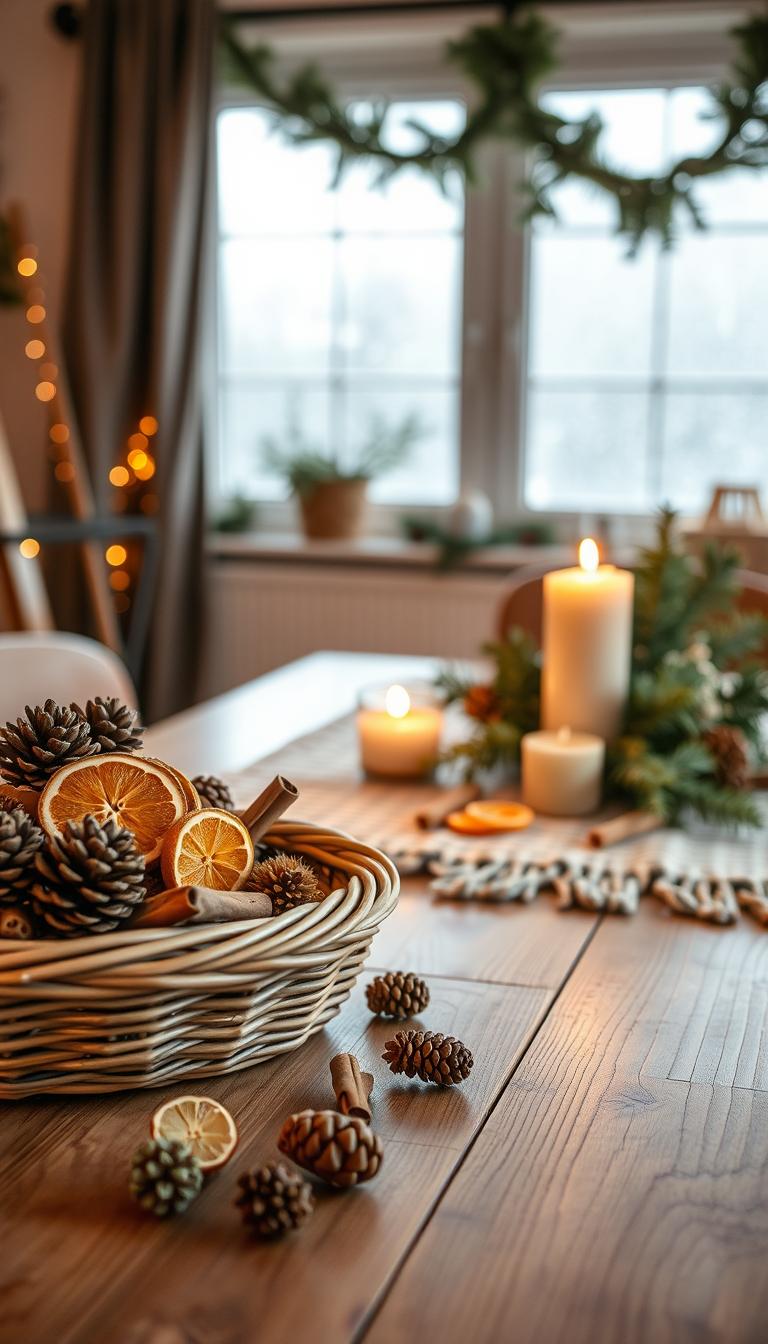 Winterfarben Deko