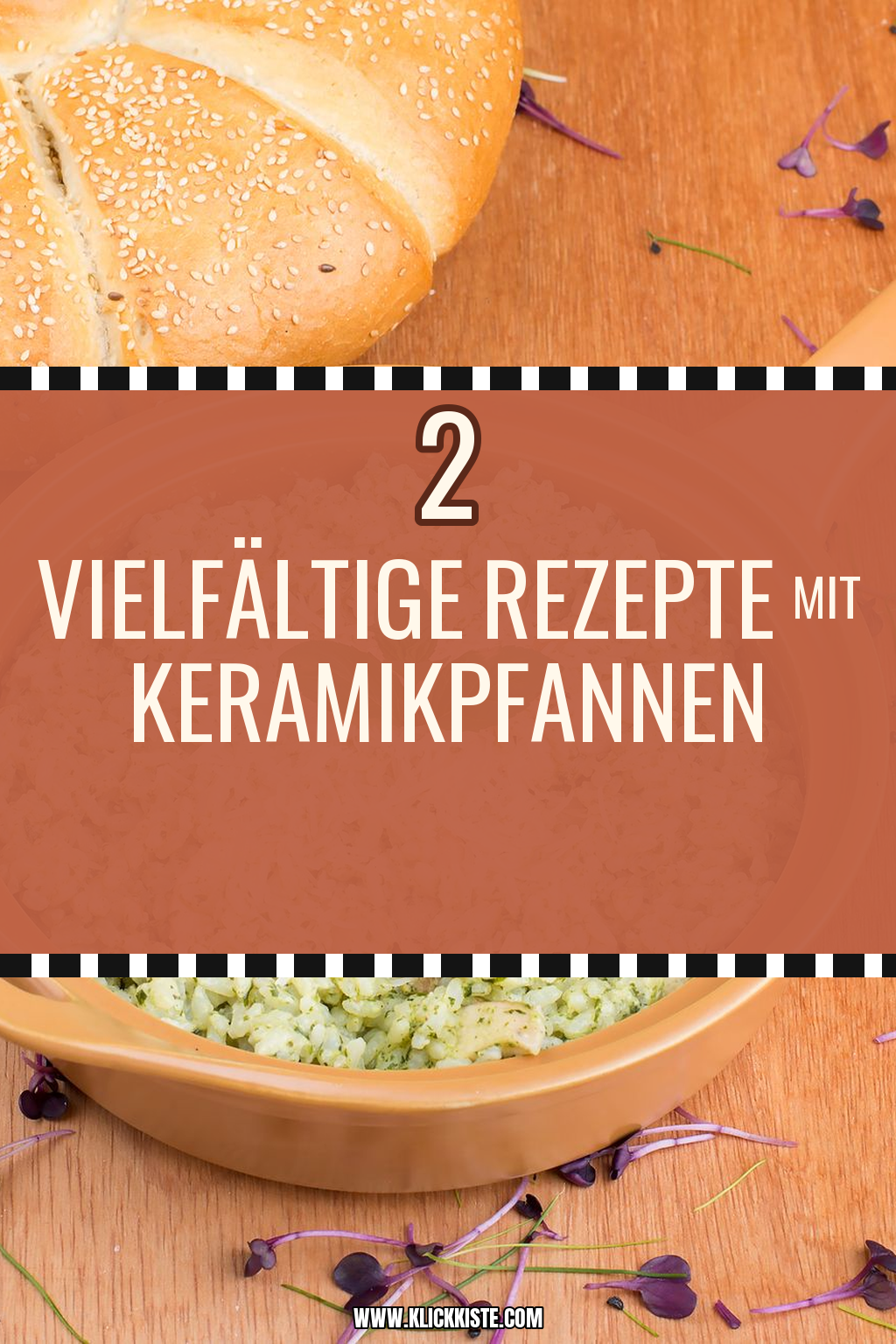 Pinterest Pin Vielfältige Rezepte mit Keramikpfannen