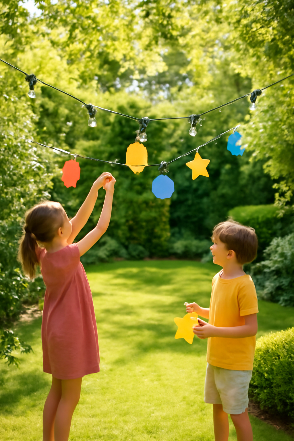 So gestaltest du Outdoor-Lichterketten kreativ mit Kindern